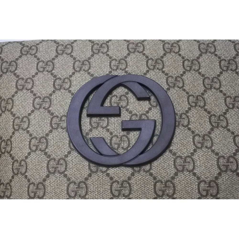 Gucci Tan Coated Canvas Beige GG Backpack Supreme Brown Interlocking GG - Picture 4 of 10